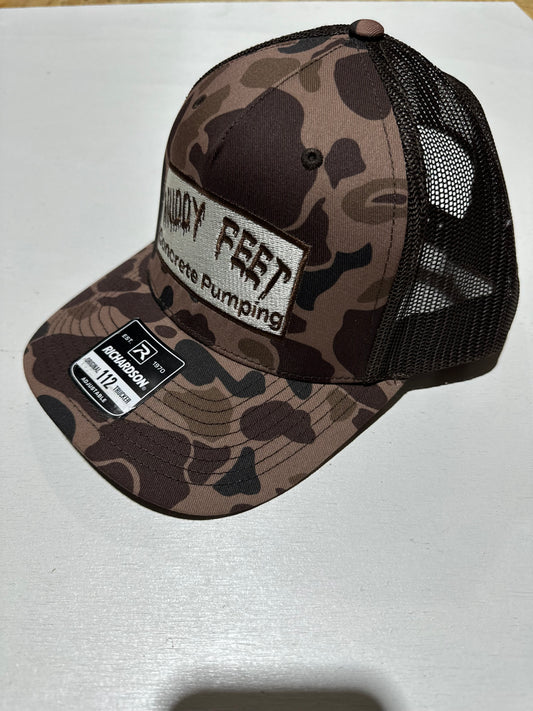 Muddy Feet Concrete Pumping Camo Hat | Richardson 112 Trucker Hat